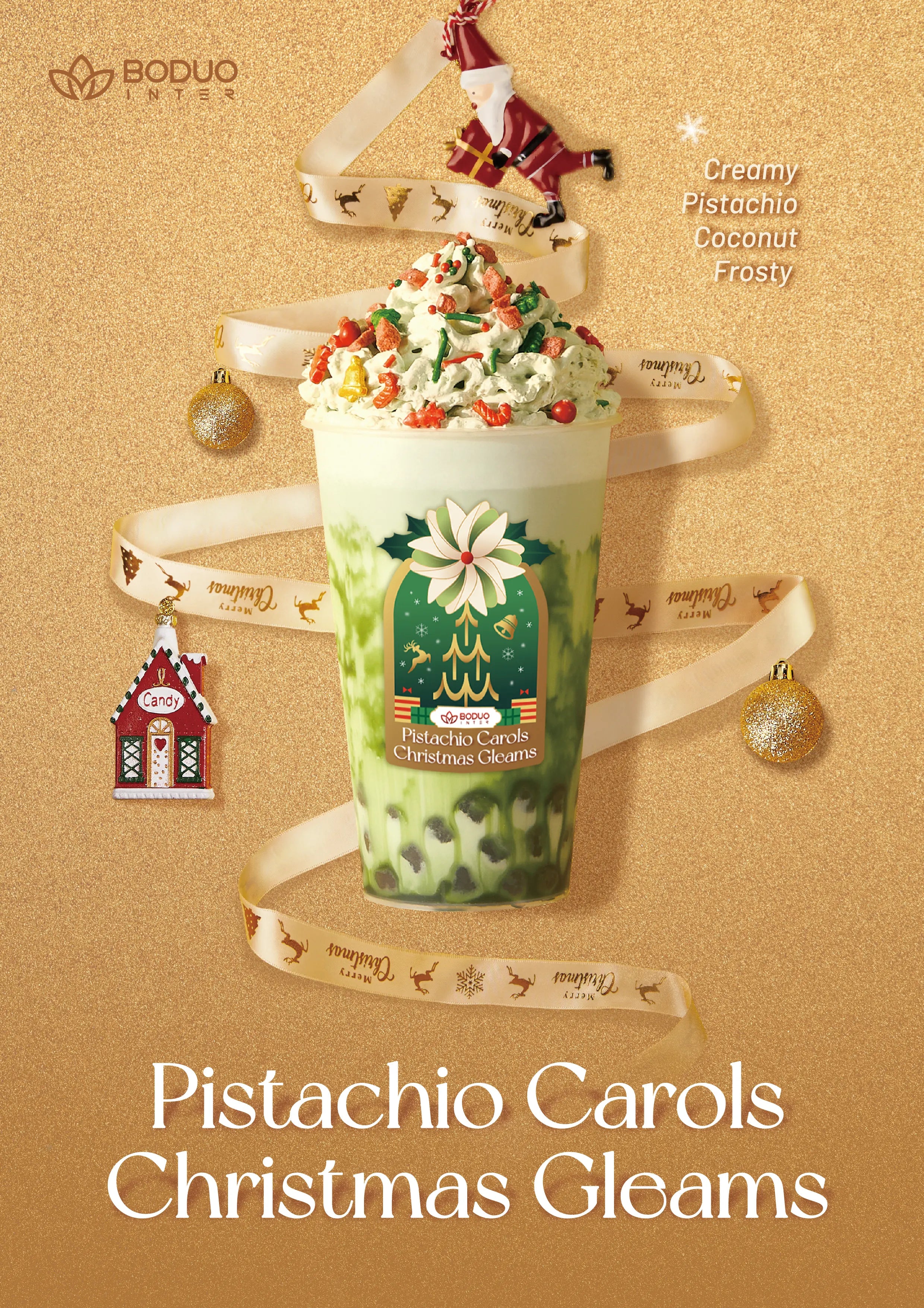 Creamy Pistachio Coconut Frosty: A Festive Winter Delight