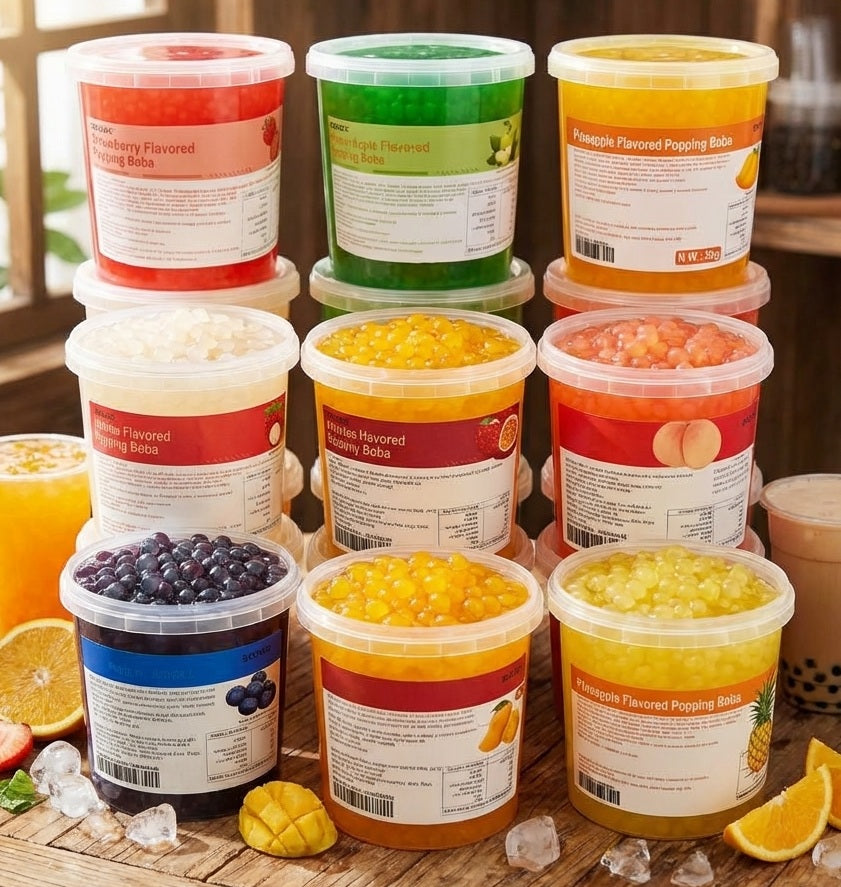 Bubble tea ingredients from Next Gen Boba