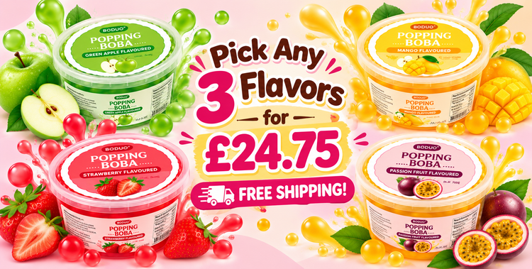 Buy 1 Case Get 1 Free Mini Popping Boba Promotion