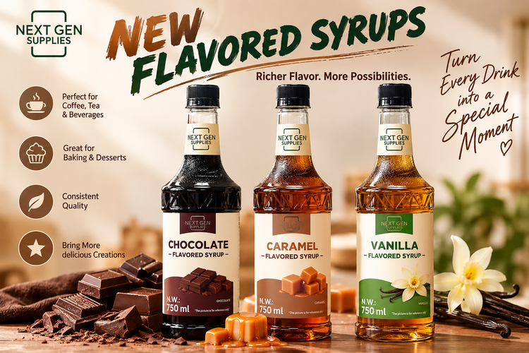 New Arrivals Bubble Tea Syrups, Popping Boba & Café Supplies