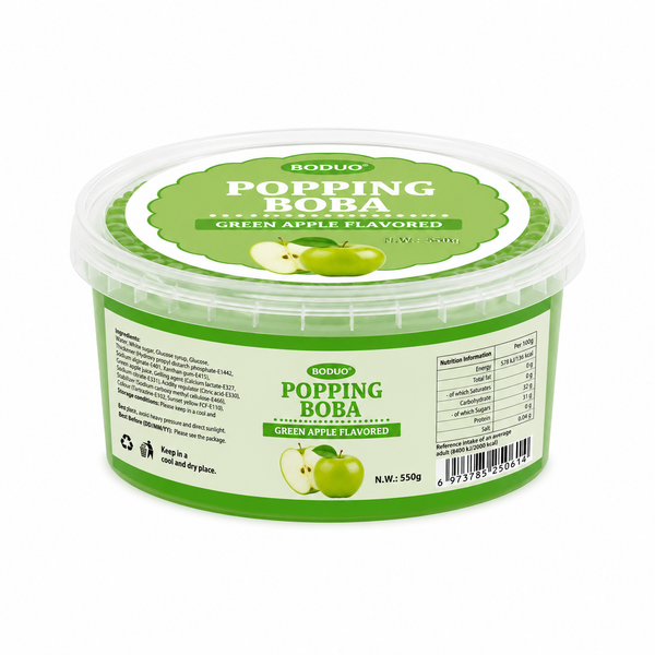 Mini Green Apple Flavoured Popping Boba (550G)
