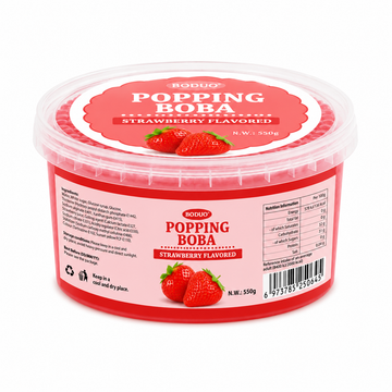 Mini Strawberry Flavoured Popping Boba (550G)
