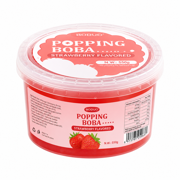 Mini Strawberry Flavoured Popping Boba (550G)