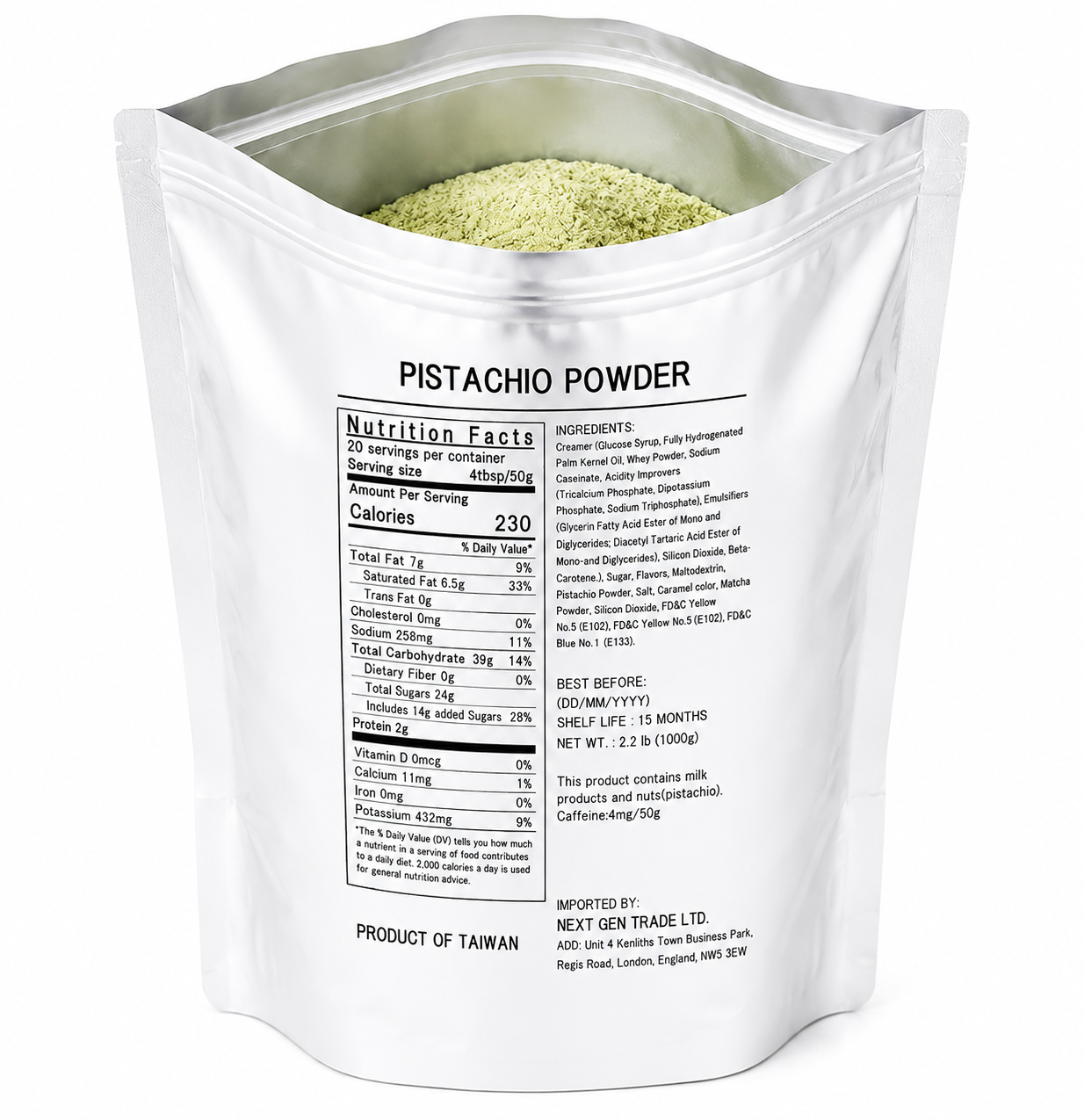 Pistachio Powder | Premium Nutty Drink Mix for Bubble Tea & Desserts ...